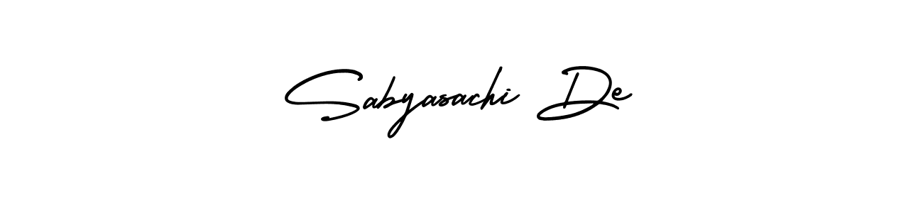 How to make Sabyasachi De name signature. Use AmerikaSignatureDemo-Regular style for creating short signs online. This is the latest handwritten sign. Sabyasachi De signature style 3 images and pictures png