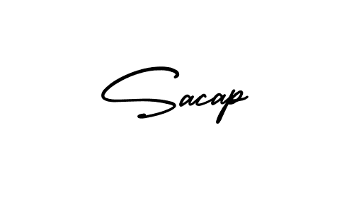 Design your own signature with our free online signature maker. With this signature software, you can create a handwritten (AmerikaSignatureDemo-Regular) signature for name Sacap. Sacap signature style 3 images and pictures png