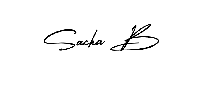 Design your own signature with our free online signature maker. With this signature software, you can create a handwritten (AmerikaSignatureDemo-Regular) signature for name Sacha B. Sacha B signature style 3 images and pictures png