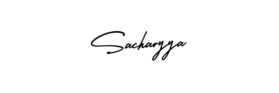 This is the best signature style for the Sacharyya name. Also you like these signature font (AmerikaSignatureDemo-Regular). Mix name signature. Sacharyya signature style 3 images and pictures png