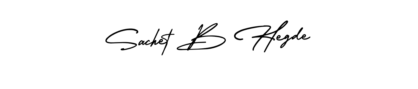 This is the best signature style for the Sachet B Hegde name. Also you like these signature font (AmerikaSignatureDemo-Regular). Mix name signature. Sachet B Hegde signature style 3 images and pictures png