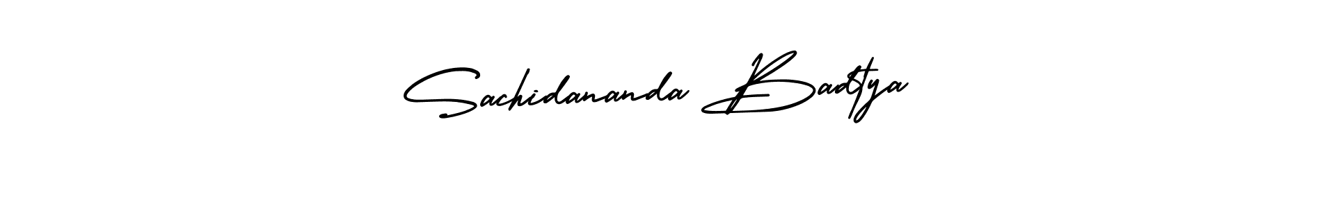You should practise on your own different ways (AmerikaSignatureDemo-Regular) to write your name (Sachidananda Badtya) in signature. don't let someone else do it for you. Sachidananda Badtya signature style 3 images and pictures png