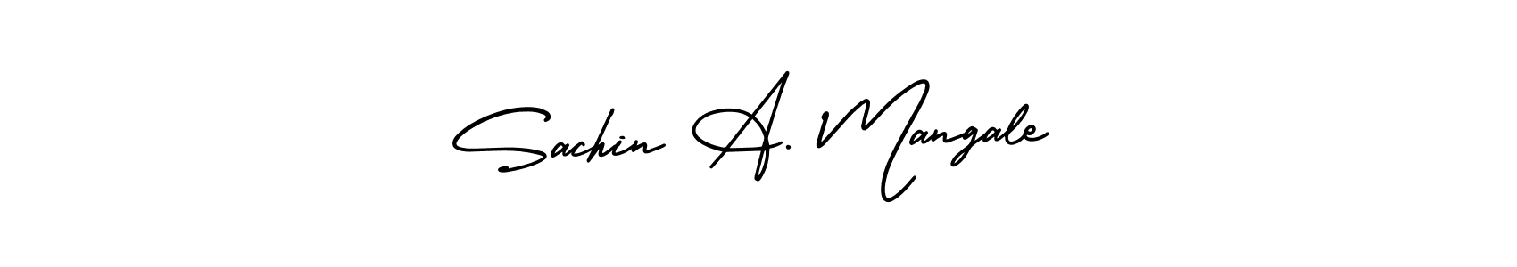 Make a beautiful signature design for name Sachin A. Mangale. With this signature (AmerikaSignatureDemo-Regular) style, you can create a handwritten signature for free. Sachin A. Mangale signature style 3 images and pictures png