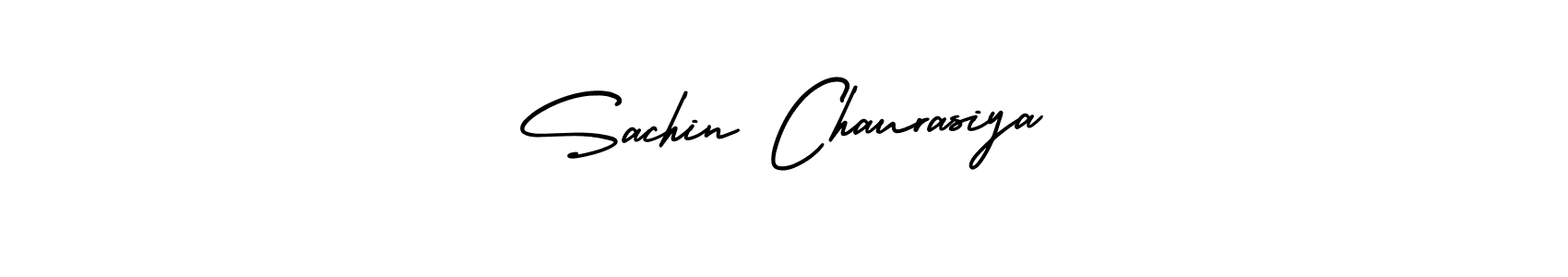 You should practise on your own different ways (AmerikaSignatureDemo-Regular) to write your name (Sachin Chaurasiya) in signature. don't let someone else do it for you. Sachin Chaurasiya signature style 3 images and pictures png