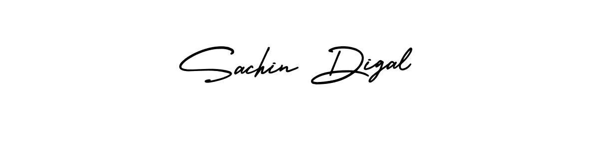 Design your own signature with our free online signature maker. With this signature software, you can create a handwritten (AmerikaSignatureDemo-Regular) signature for name Sachin Digal. Sachin Digal signature style 3 images and pictures png