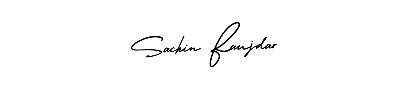 Make a short Sachin Faujdar signature style. Manage your documents anywhere anytime using AmerikaSignatureDemo-Regular. Create and add eSignatures, submit forms, share and send files easily. Sachin Faujdar signature style 3 images and pictures png