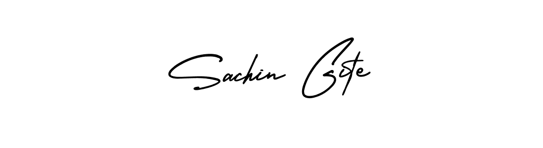 The best way (AmerikaSignatureDemo-Regular) to make a short signature is to pick only two or three words in your name. The name Sachin Gite include a total of six letters. For converting this name. Sachin Gite signature style 3 images and pictures png