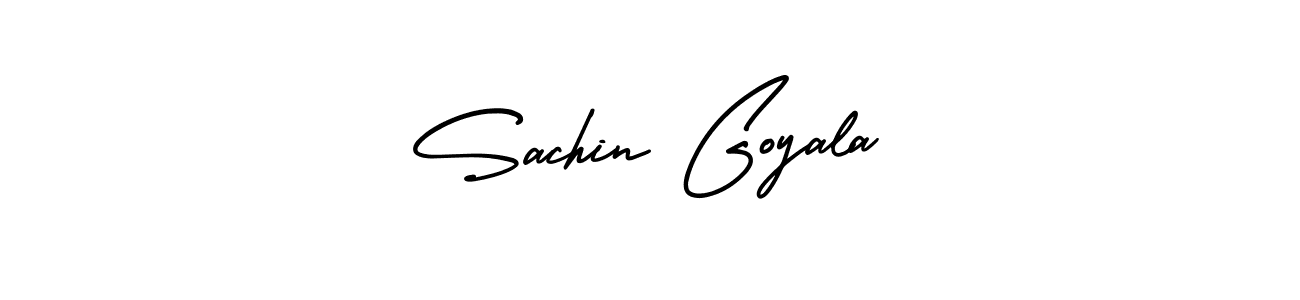 AmerikaSignatureDemo-Regular is a professional signature style that is perfect for those who want to add a touch of class to their signature. It is also a great choice for those who want to make their signature more unique. Get Sachin Goyala name to fancy signature for free. Sachin Goyala signature style 3 images and pictures png