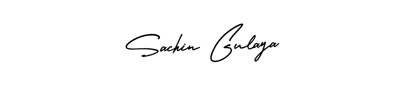 How to make Sachin Gulaya name signature. Use AmerikaSignatureDemo-Regular style for creating short signs online. This is the latest handwritten sign. Sachin Gulaya signature style 3 images and pictures png