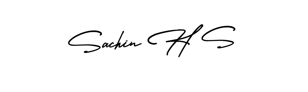 How to make Sachin H S signature? AmerikaSignatureDemo-Regular is a professional autograph style. Create handwritten signature for Sachin H S name. Sachin H S signature style 3 images and pictures png