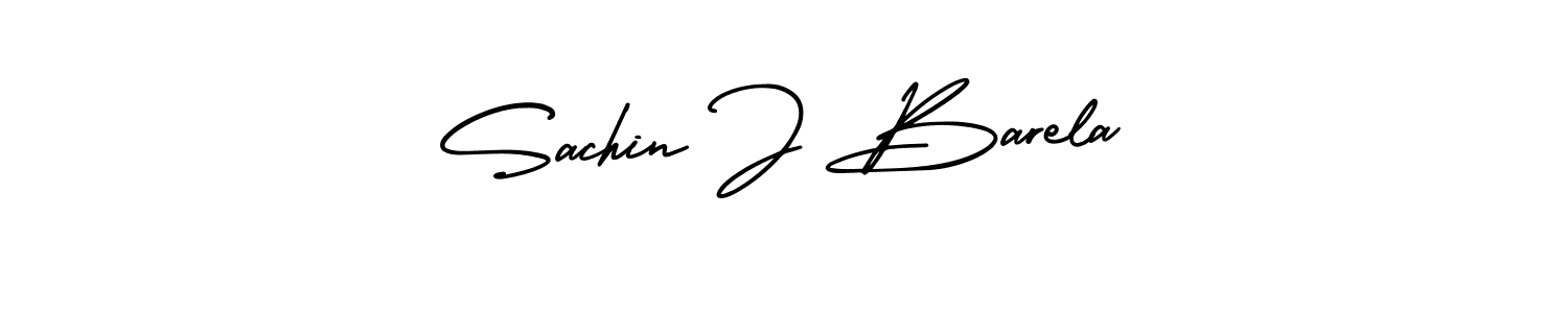 The best way (AmerikaSignatureDemo-Regular) to make a short signature is to pick only two or three words in your name. The name Sachin J Barela include a total of six letters. For converting this name. Sachin J Barela signature style 3 images and pictures png