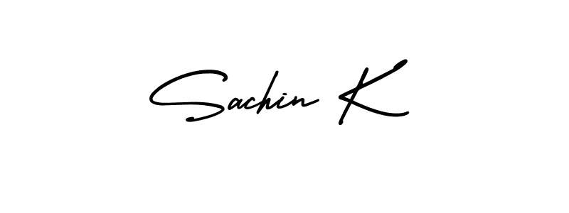 How to Draw Sachin K signature style? AmerikaSignatureDemo-Regular is a latest design signature styles for name Sachin K. Sachin K signature style 3 images and pictures png