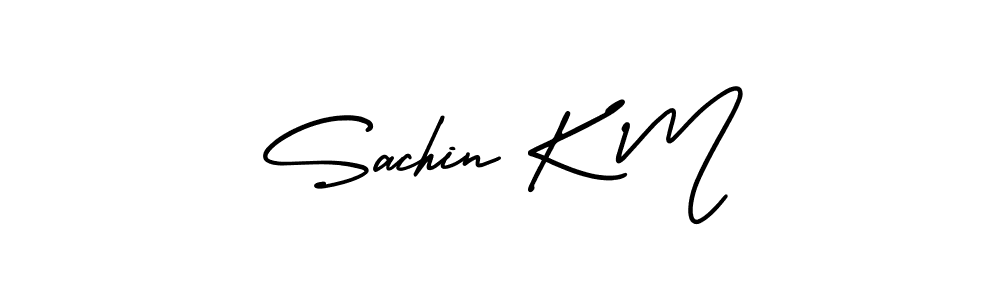 Design your own signature with our free online signature maker. With this signature software, you can create a handwritten (AmerikaSignatureDemo-Regular) signature for name Sachin K M. Sachin K M signature style 3 images and pictures png