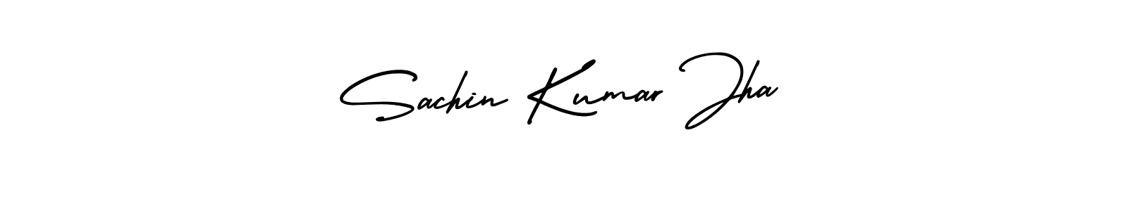 You should practise on your own different ways (AmerikaSignatureDemo-Regular) to write your name (Sachin Kumar Jha) in signature. don't let someone else do it for you. Sachin Kumar Jha signature style 3 images and pictures png