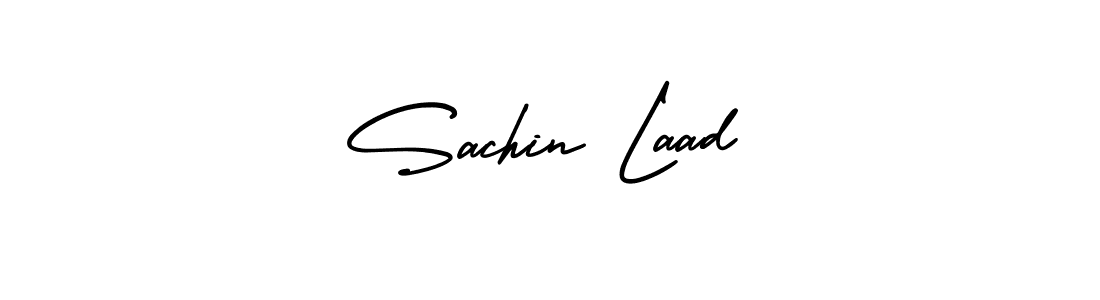 Use a signature maker to create a handwritten signature online. With this signature software, you can design (AmerikaSignatureDemo-Regular) your own signature for name Sachin Laad. Sachin Laad signature style 3 images and pictures png