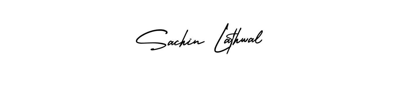 How to make Sachin Lathwal name signature. Use AmerikaSignatureDemo-Regular style for creating short signs online. This is the latest handwritten sign. Sachin Lathwal signature style 3 images and pictures png