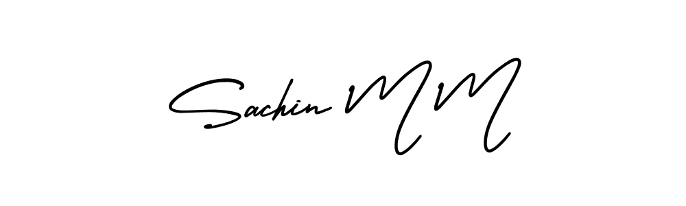 How to Draw Sachin M M signature style? AmerikaSignatureDemo-Regular is a latest design signature styles for name Sachin M M. Sachin M M signature style 3 images and pictures png