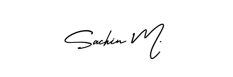 How to make Sachin M. signature? AmerikaSignatureDemo-Regular is a professional autograph style. Create handwritten signature for Sachin M. name. Sachin M. signature style 3 images and pictures png