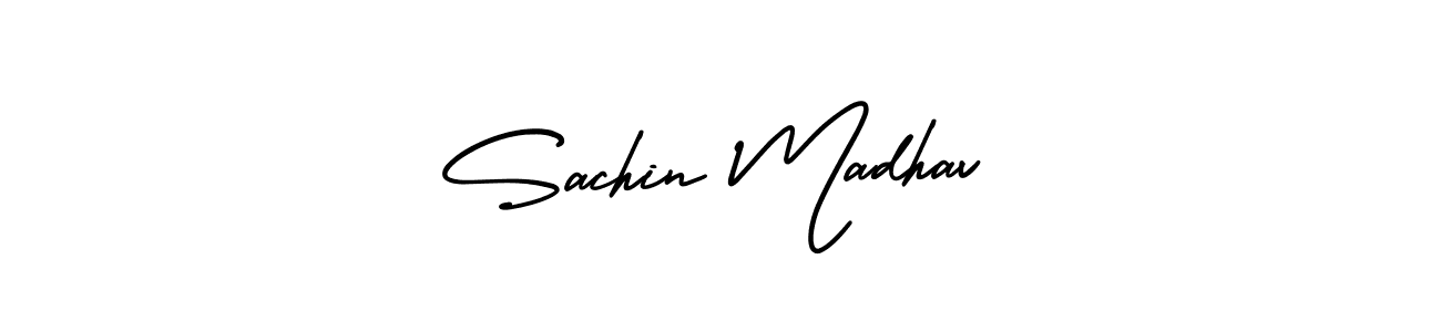 Use a signature maker to create a handwritten signature online. With this signature software, you can design (AmerikaSignatureDemo-Regular) your own signature for name Sachin Madhav. Sachin Madhav signature style 3 images and pictures png