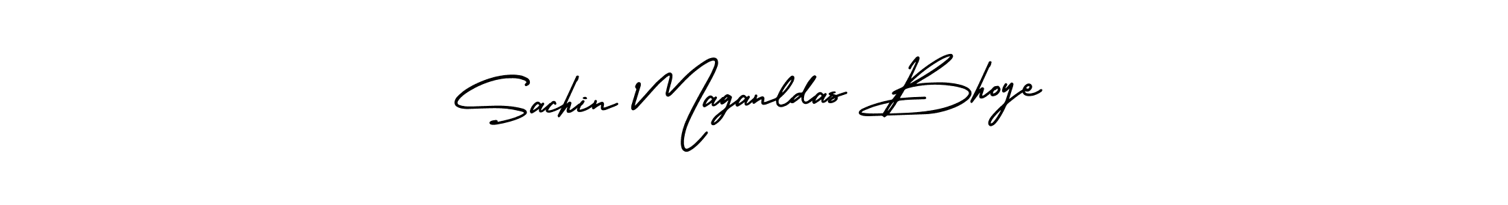 The best way (AmerikaSignatureDemo-Regular) to make a short signature is to pick only two or three words in your name. The name Sachin Maganldas Bhoye include a total of six letters. For converting this name. Sachin Maganldas Bhoye signature style 3 images and pictures png