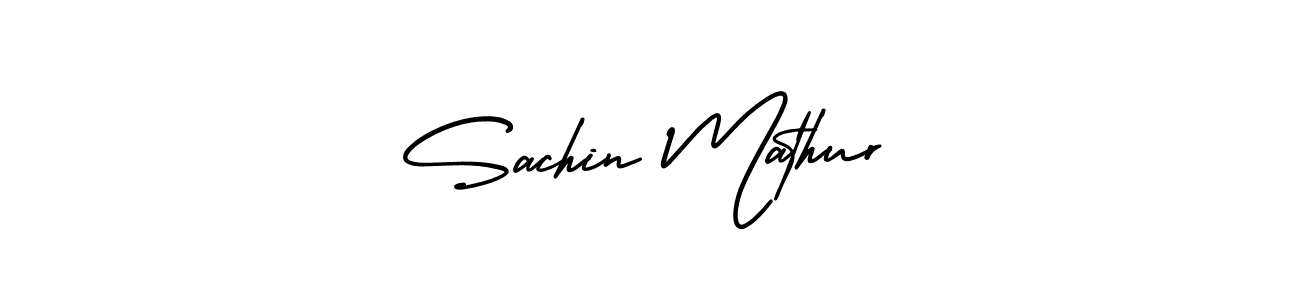 The best way (AmerikaSignatureDemo-Regular) to make a short signature is to pick only two or three words in your name. The name Sachin Mathur include a total of six letters. For converting this name. Sachin Mathur signature style 3 images and pictures png