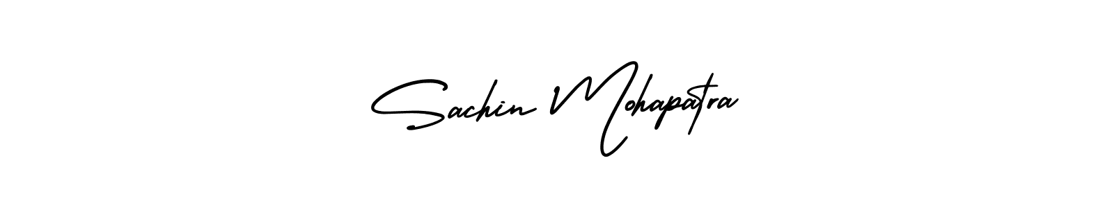 You should practise on your own different ways (AmerikaSignatureDemo-Regular) to write your name (Sachin Mohapatra) in signature. don't let someone else do it for you. Sachin Mohapatra signature style 3 images and pictures png