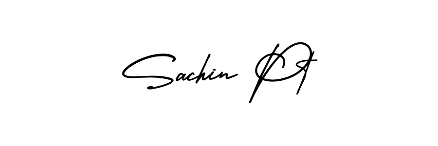 How to make Sachin Pt signature? AmerikaSignatureDemo-Regular is a professional autograph style. Create handwritten signature for Sachin Pt name. Sachin Pt signature style 3 images and pictures png