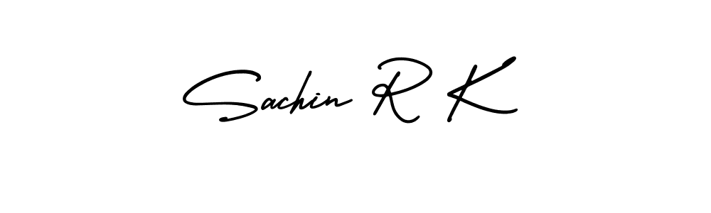 Create a beautiful signature design for name Sachin R K. With this signature (AmerikaSignatureDemo-Regular) fonts, you can make a handwritten signature for free. Sachin R K signature style 3 images and pictures png