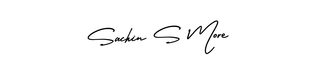 You should practise on your own different ways (AmerikaSignatureDemo-Regular) to write your name (Sachin S More) in signature. don't let someone else do it for you. Sachin S More signature style 3 images and pictures png