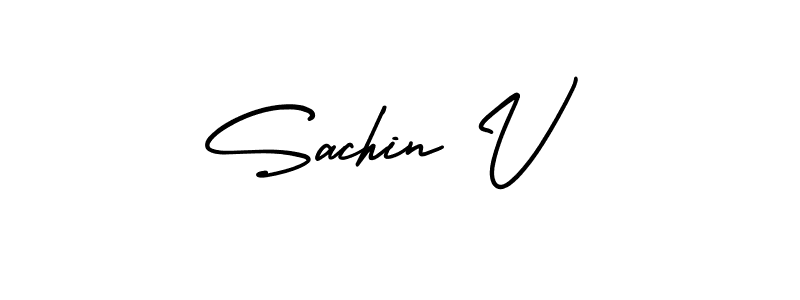 Best and Professional Signature Style for Sachin V. AmerikaSignatureDemo-Regular Best Signature Style Collection. Sachin V signature style 3 images and pictures png