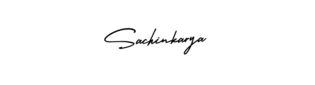 How to make Sachinkarya name signature. Use AmerikaSignatureDemo-Regular style for creating short signs online. This is the latest handwritten sign. Sachinkarya signature style 3 images and pictures png