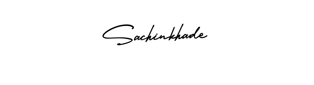 The best way (AmerikaSignatureDemo-Regular) to make a short signature is to pick only two or three words in your name. The name Sachinkhade include a total of six letters. For converting this name. Sachinkhade signature style 3 images and pictures png