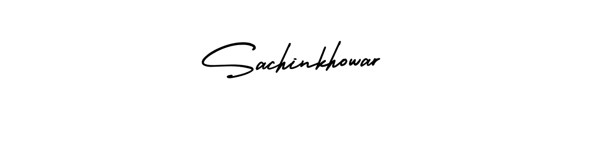 The best way (AmerikaSignatureDemo-Regular) to make a short signature is to pick only two or three words in your name. The name Sachinkhowar include a total of six letters. For converting this name. Sachinkhowar signature style 3 images and pictures png