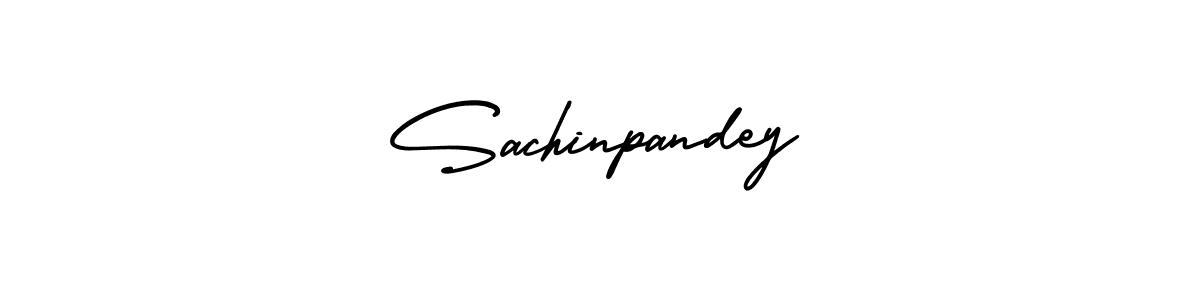 How to make Sachinpandey name signature. Use AmerikaSignatureDemo-Regular style for creating short signs online. This is the latest handwritten sign. Sachinpandey signature style 3 images and pictures png