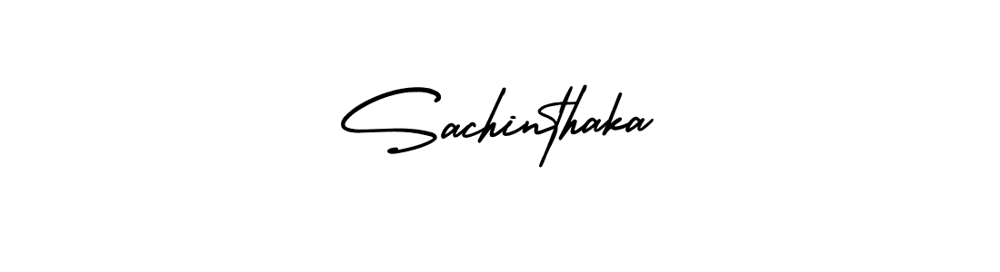 How to make Sachinthaka name signature. Use AmerikaSignatureDemo-Regular style for creating short signs online. This is the latest handwritten sign. Sachinthaka signature style 3 images and pictures png