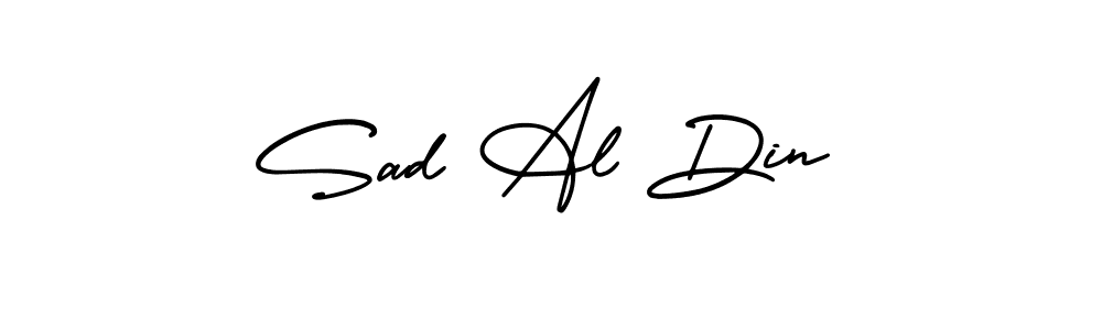Also we have Sad Al Din name is the best signature style. Create professional handwritten signature collection using AmerikaSignatureDemo-Regular autograph style. Sad Al Din signature style 3 images and pictures png