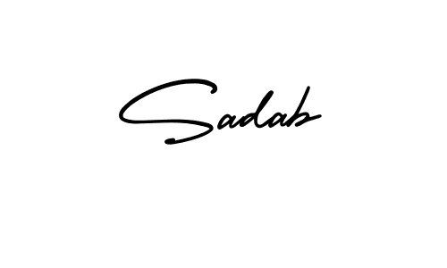 How to make Sadab name signature. Use AmerikaSignatureDemo-Regular style for creating short signs online. This is the latest handwritten sign. Sadab signature style 3 images and pictures png