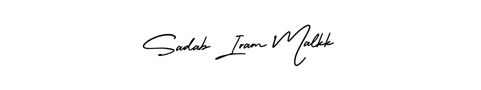 Also You can easily find your signature by using the search form. We will create Sadab Iram Malkk name handwritten signature images for you free of cost using AmerikaSignatureDemo-Regular sign style. Sadab Iram Malkk signature style 3 images and pictures png