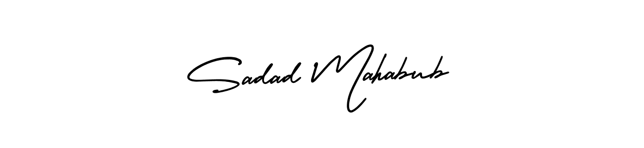 Similarly AmerikaSignatureDemo-Regular is the best handwritten signature design. Signature creator online .You can use it as an online autograph creator for name Sadad Mahabub. Sadad Mahabub signature style 3 images and pictures png