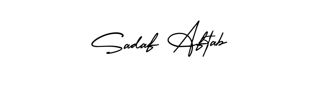 Sadaf Aftab stylish signature style. Best Handwritten Sign (AmerikaSignatureDemo-Regular) for my name. Handwritten Signature Collection Ideas for my name Sadaf Aftab. Sadaf Aftab signature style 3 images and pictures png