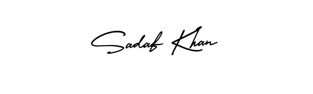 Make a beautiful signature design for name Sadaf Khan. With this signature (AmerikaSignatureDemo-Regular) style, you can create a handwritten signature for free. Sadaf Khan signature style 3 images and pictures png