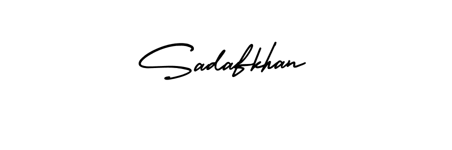 Also we have Sadafkhan name is the best signature style. Create professional handwritten signature collection using AmerikaSignatureDemo-Regular autograph style. Sadafkhan signature style 3 images and pictures png