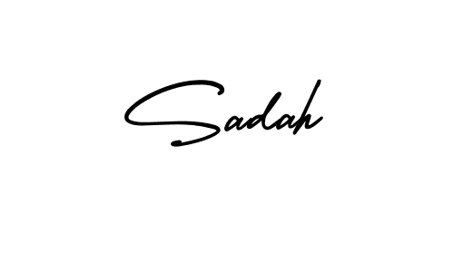 Similarly AmerikaSignatureDemo-Regular is the best handwritten signature design. Signature creator online .You can use it as an online autograph creator for name Sadah. Sadah signature style 3 images and pictures png