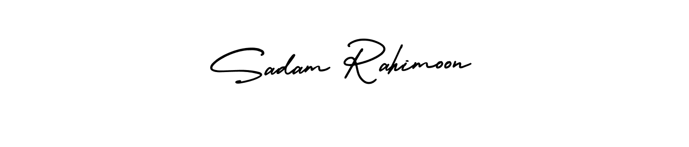 How to make Sadam Rahimoon signature? AmerikaSignatureDemo-Regular is a professional autograph style. Create handwritten signature for Sadam Rahimoon name. Sadam Rahimoon signature style 3 images and pictures png