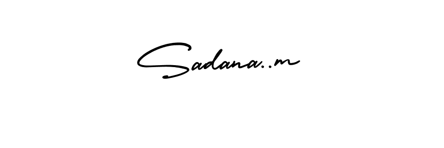 Sadana..m stylish signature style. Best Handwritten Sign (AmerikaSignatureDemo-Regular) for my name. Handwritten Signature Collection Ideas for my name Sadana..m. Sadana..m signature style 3 images and pictures png