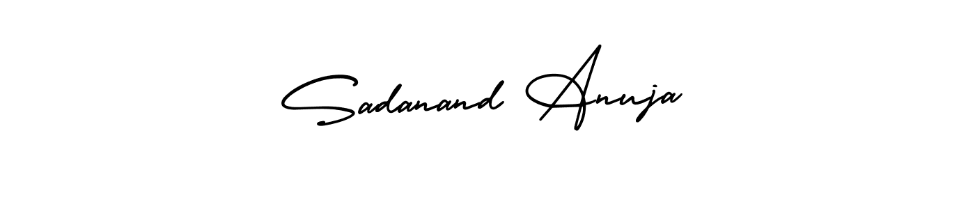 Sadanand Anuja stylish signature style. Best Handwritten Sign (AmerikaSignatureDemo-Regular) for my name. Handwritten Signature Collection Ideas for my name Sadanand Anuja. Sadanand Anuja signature style 3 images and pictures png
