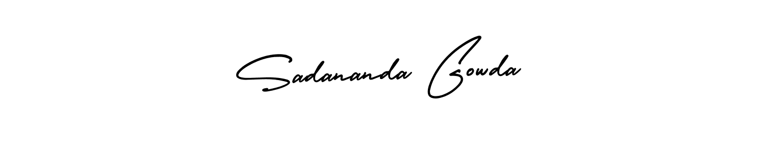 Make a beautiful signature design for name Sadananda Gowda. With this signature (AmerikaSignatureDemo-Regular) style, you can create a handwritten signature for free. Sadananda Gowda signature style 3 images and pictures png