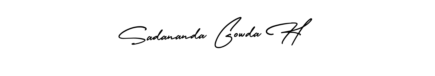 It looks lik you need a new signature style for name Sadananda Gowda H. Design unique handwritten (AmerikaSignatureDemo-Regular) signature with our free signature maker in just a few clicks. Sadananda Gowda H signature style 3 images and pictures png