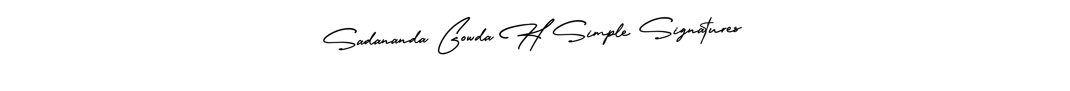 Also we have Sadananda Gowda H Simple Signatures name is the best signature style. Create professional handwritten signature collection using AmerikaSignatureDemo-Regular autograph style. Sadananda Gowda H Simple Signatures signature style 3 images and pictures png