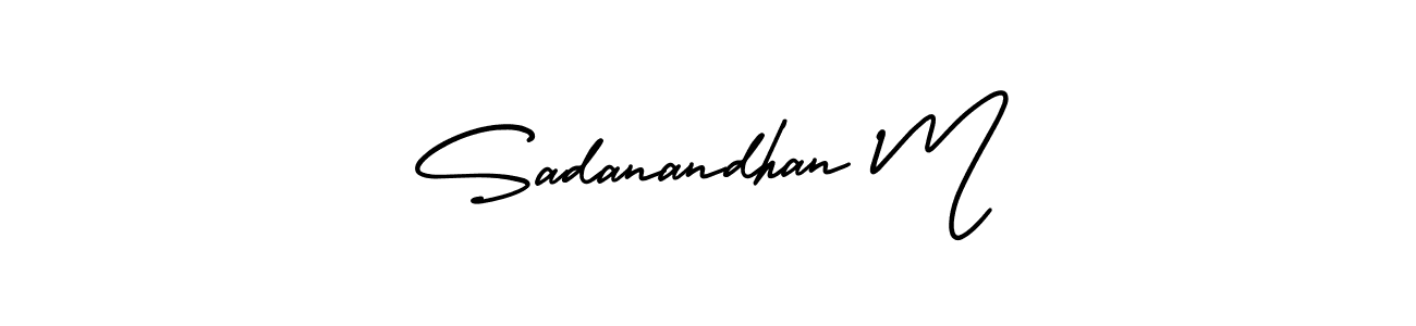 Also we have Sadanandhan M name is the best signature style. Create professional handwritten signature collection using AmerikaSignatureDemo-Regular autograph style. Sadanandhan M signature style 3 images and pictures png